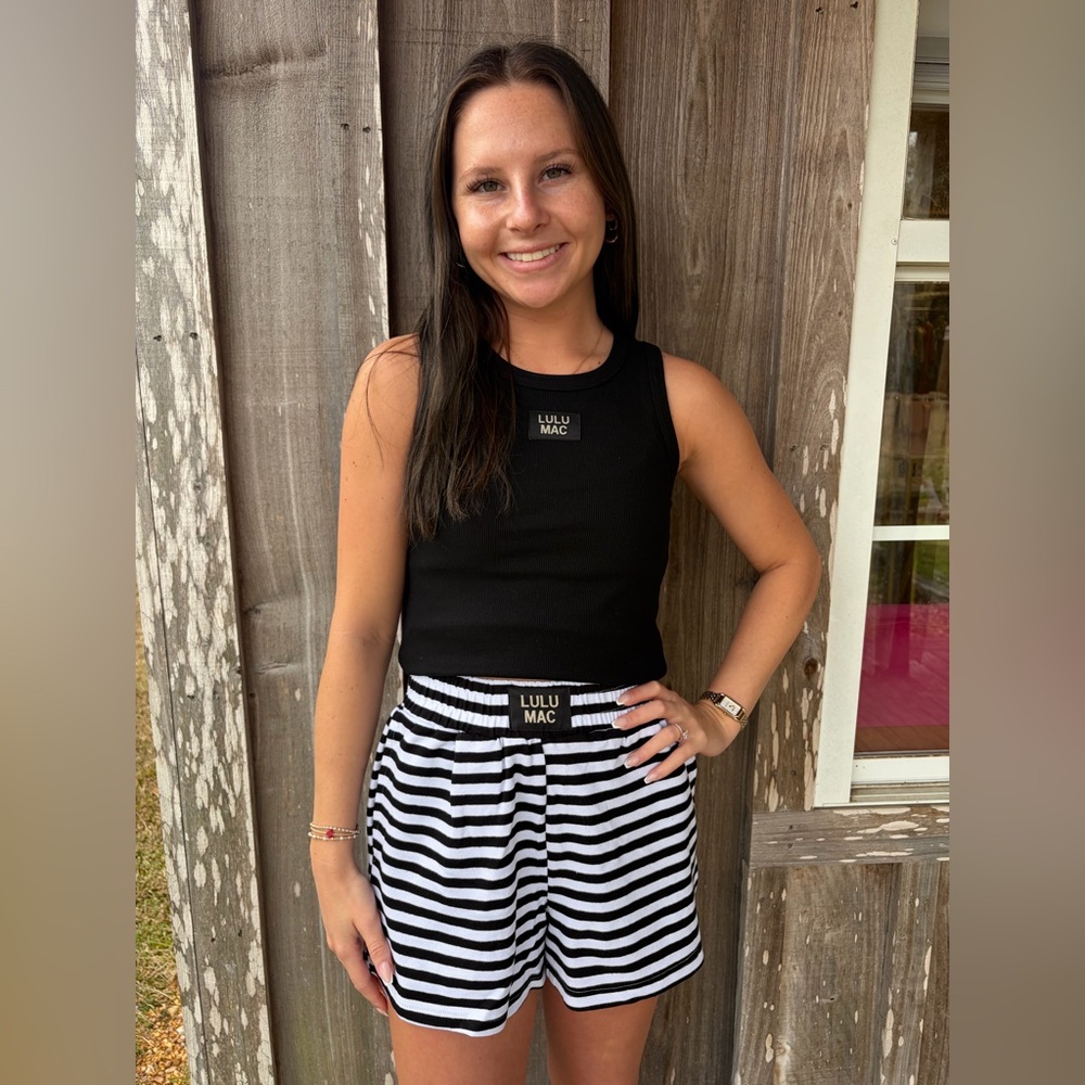 Lulu Mac Black Stripe Shorts